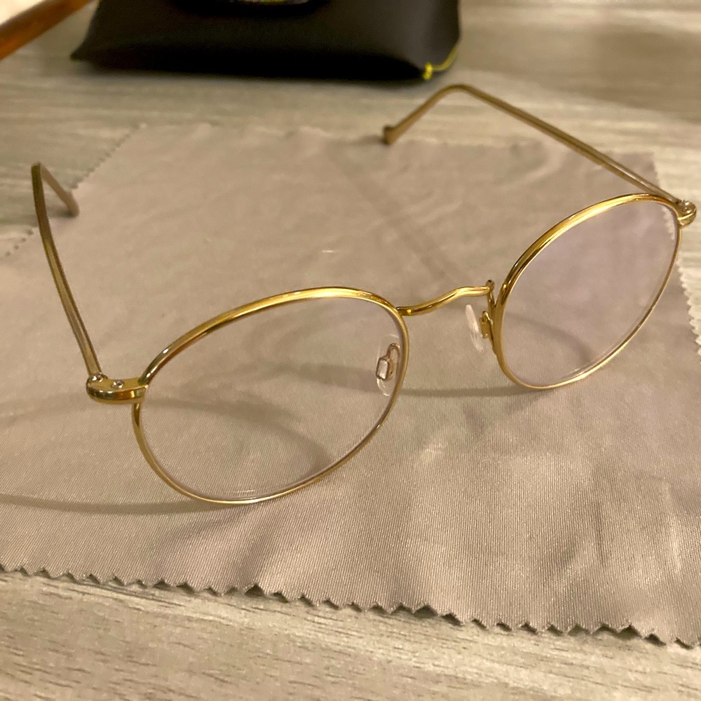 MOSCOT ZEV-TT SE Gold Titanium Eyeglasses